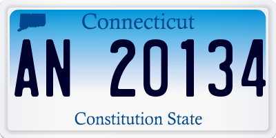 CT license plate AN20134