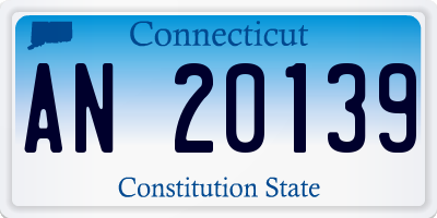 CT license plate AN20139