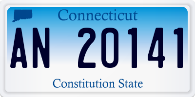 CT license plate AN20141