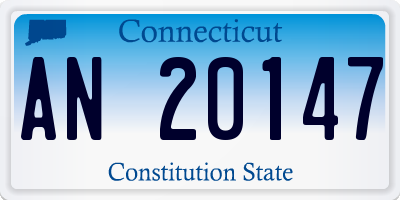 CT license plate AN20147