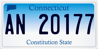 CT license plate AN20177