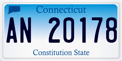 CT license plate AN20178