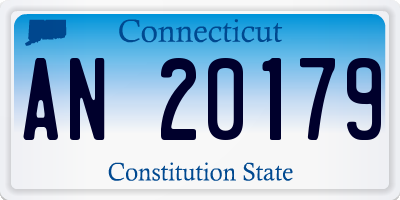 CT license plate AN20179