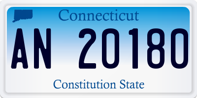 CT license plate AN20180