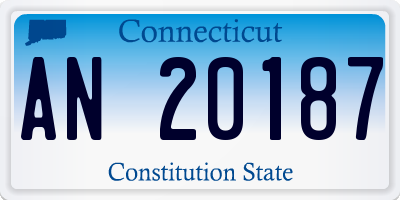 CT license plate AN20187