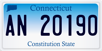 CT license plate AN20190