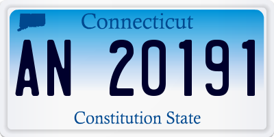 CT license plate AN20191