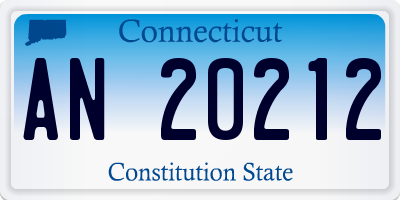 CT license plate AN20212