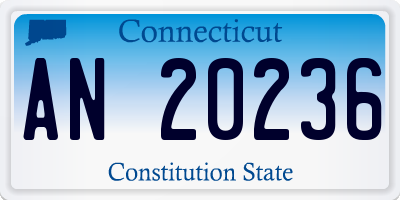 CT license plate AN20236