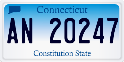 CT license plate AN20247