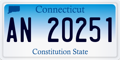 CT license plate AN20251