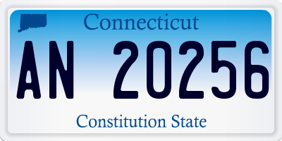CT license plate AN20256