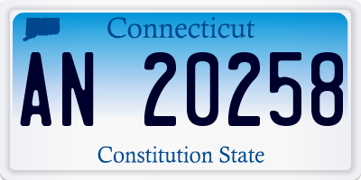CT license plate AN20258