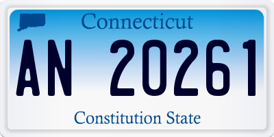 CT license plate AN20261