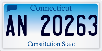 CT license plate AN20263
