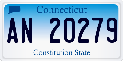CT license plate AN20279