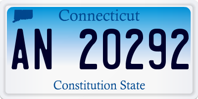 CT license plate AN20292