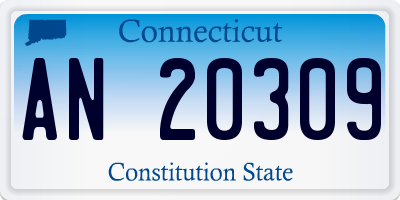 CT license plate AN20309