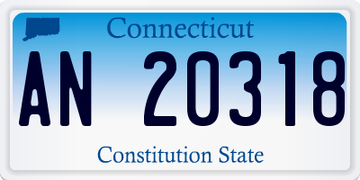 CT license plate AN20318