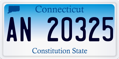 CT license plate AN20325