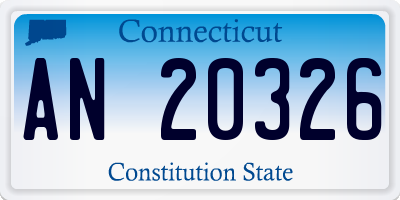 CT license plate AN20326