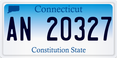 CT license plate AN20327
