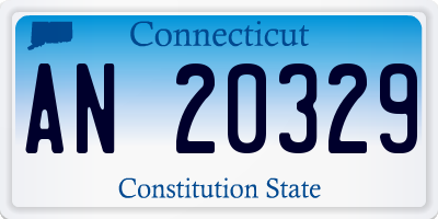 CT license plate AN20329