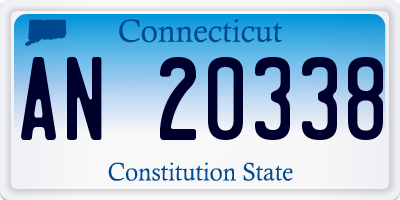 CT license plate AN20338