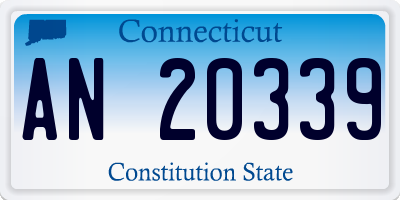 CT license plate AN20339