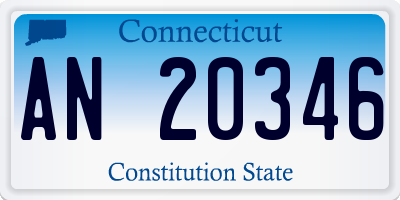 CT license plate AN20346