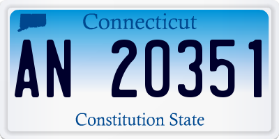 CT license plate AN20351