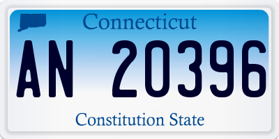 CT license plate AN20396
