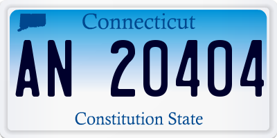 CT license plate AN20404