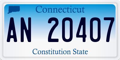CT license plate AN20407