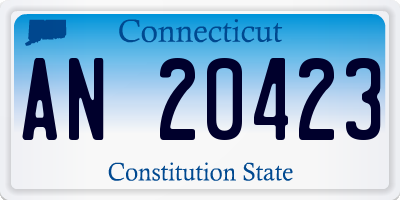CT license plate AN20423