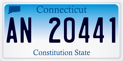 CT license plate AN20441