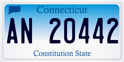 CT license plate AN20442