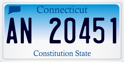 CT license plate AN20451