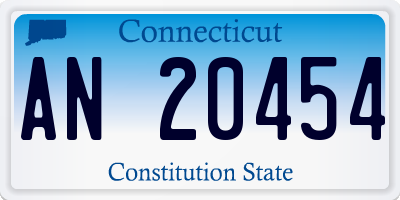 CT license plate AN20454