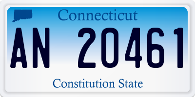CT license plate AN20461