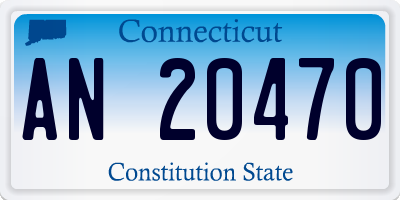 CT license plate AN20470