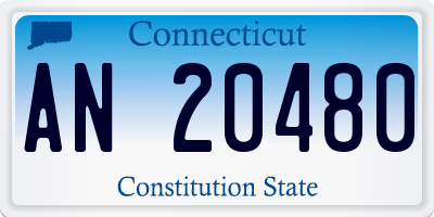 CT license plate AN20480