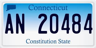 CT license plate AN20484