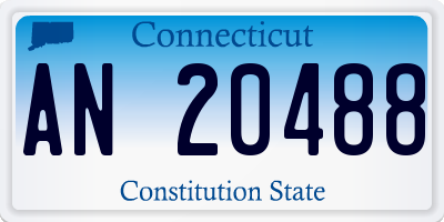 CT license plate AN20488