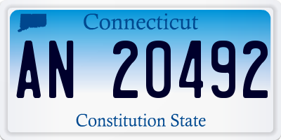 CT license plate AN20492