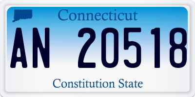 CT license plate AN20518