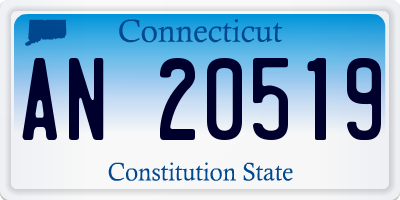CT license plate AN20519