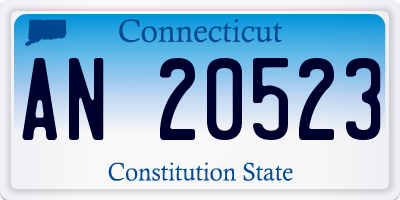 CT license plate AN20523