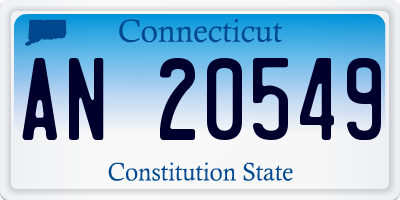 CT license plate AN20549