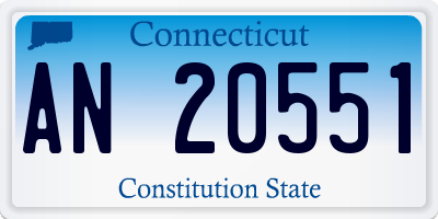 CT license plate AN20551